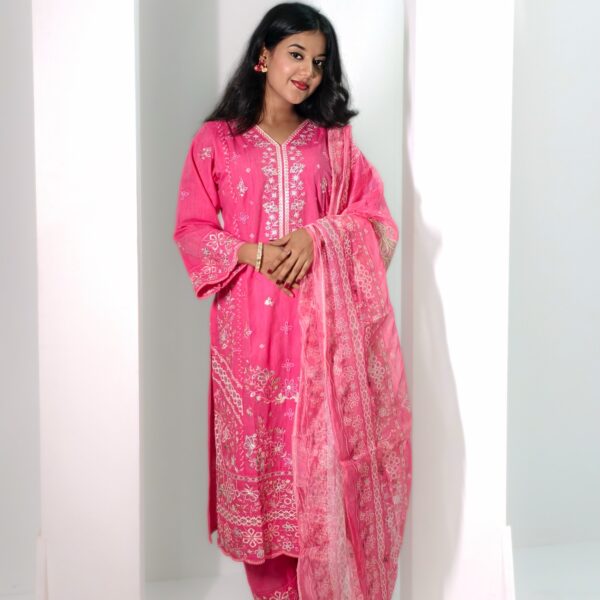 Handloom Cotton Pakistani Inspired Three Piece